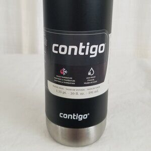 Huron Vacuum-Insulated Stainless Steel Travel Mug, 16oz Licorice - Leak-Proof